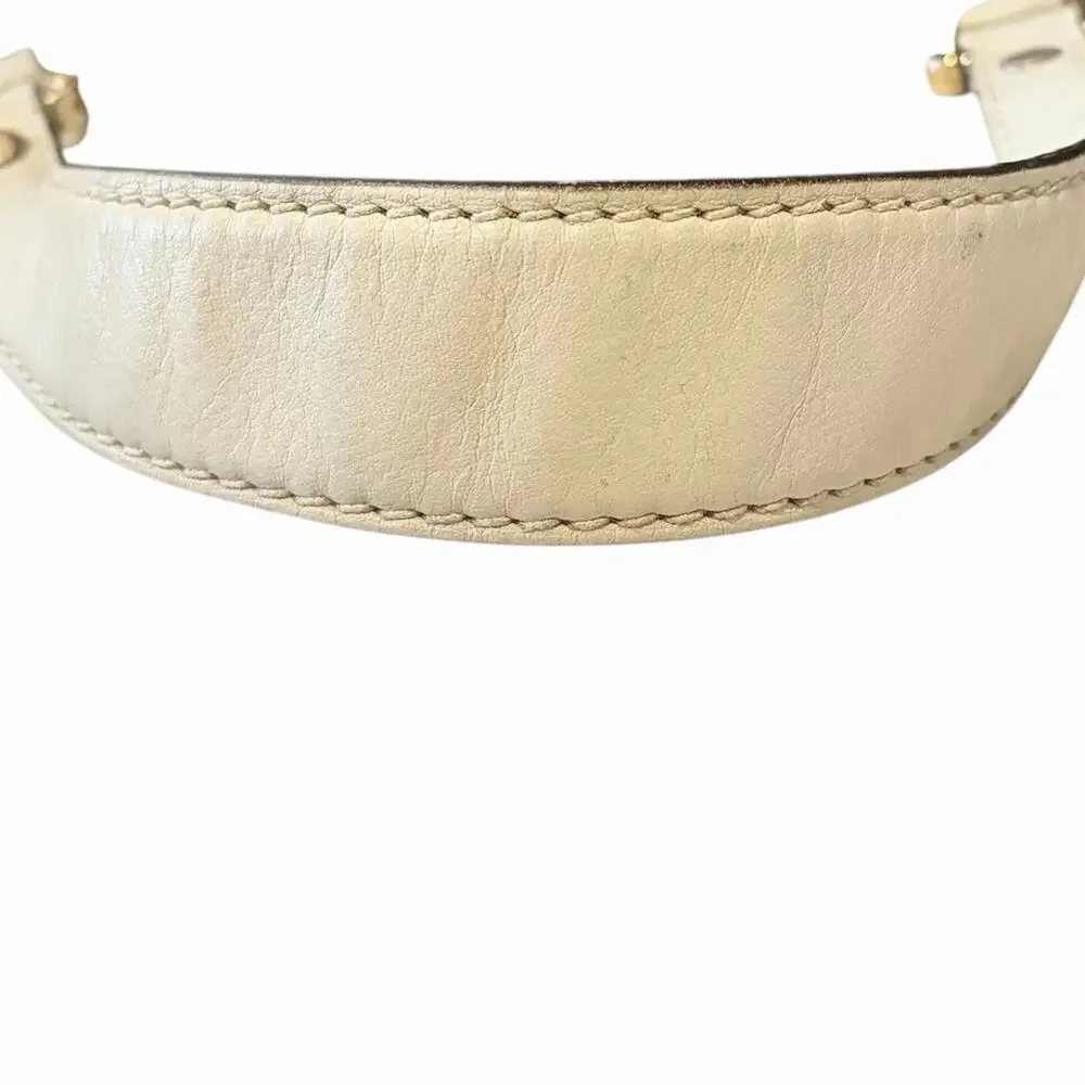 Gucci New Britt GG Canvas Web Stripe Hobo Shoulder Bag Beige Gold Hardware